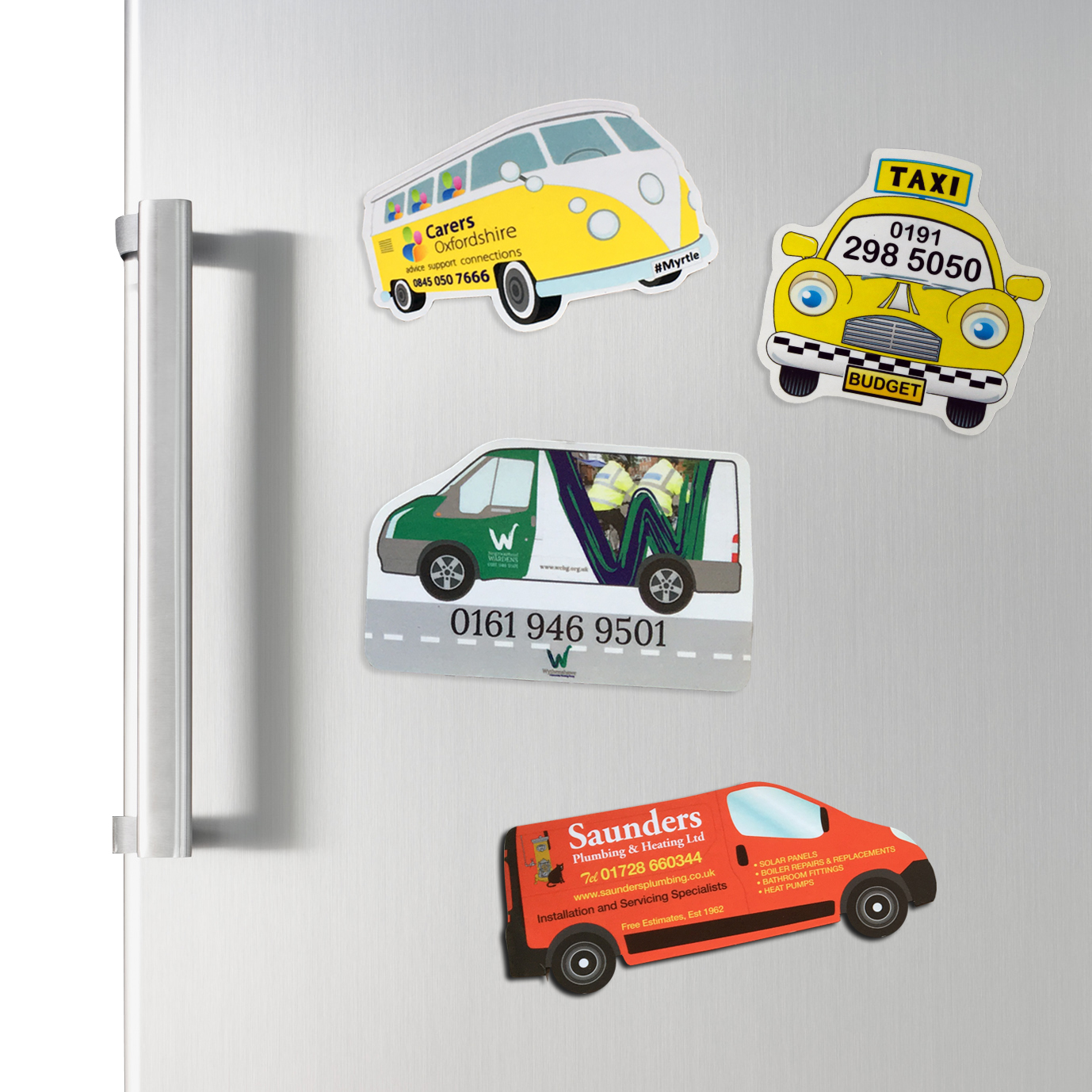 Printed Van Shaped Fridge Badger Design